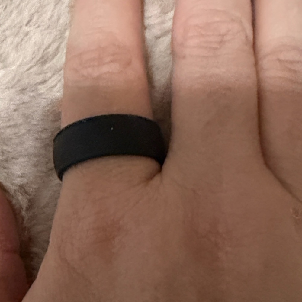Men's Black Silicone Ring – Unbranded